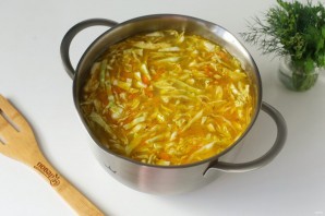 Щи из свежей капусты с гречкой