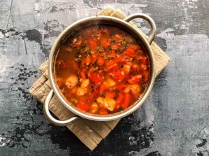 Суп харчо с копченой курицей