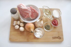 Свинина с грибами по-китайски