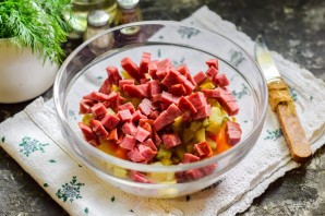 Винегрет с колбасой