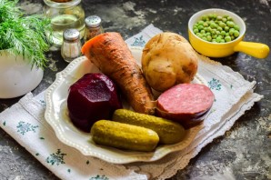 Винегрет с колбасой