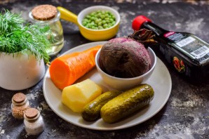 Винегрет с соевым соусом