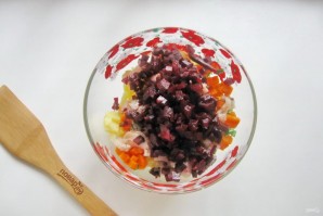 Винегрет со скумбрией