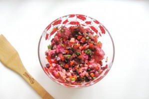 Винегрет со скумбрией