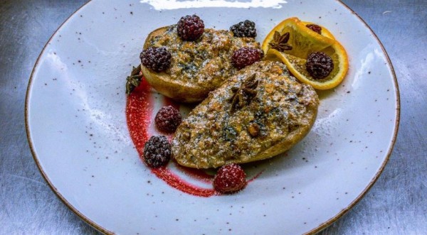 Запеченная груша с орехами и сыром маскарпоне, пошаговый рецепт с фото Запеченная груша с орехами и сыром маскарпоне, пошаговый рецепт с фото