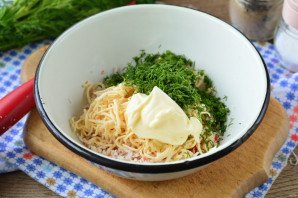 Баклажаны с крабовыми палочками