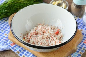 Баклажаны с крабовыми палочками