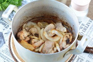 Бефстроганов с гречкой