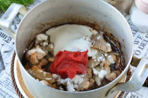 Бефстроганов с гречкой