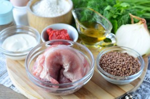 Бефстроганов с гречкой