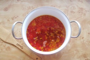 Борщ с яблочным уксусом