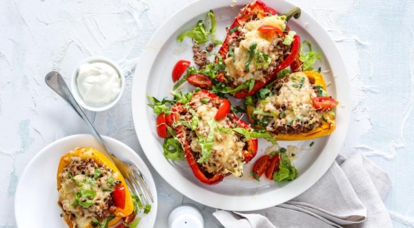 Быстрые фаршированные перцы, пошаговый рецепт с фото