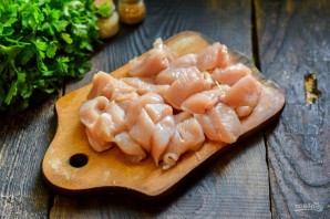 Диетический жульен с курицей Диетический жульен с курицей