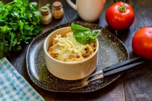 Диетический жульен с курицей Диетический жульен с курицей