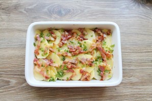 Гратен с беконом