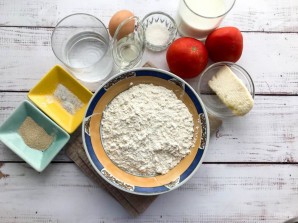 Хачапури с помидорами