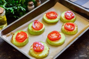 Кабачки с сулугуни в духовке