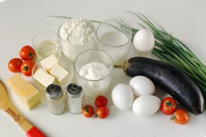 Киш с баклажанами