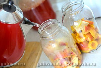 Компот из персиков и нектаринов на зиму