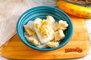 Конвертики из лаваша с творогом и бананом