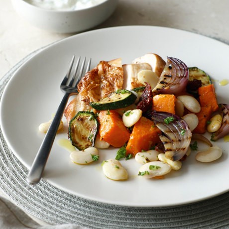 Куриная грудка с овощами и фасолью Куриная грудка с овощами и фасолью