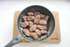 Куриная печень в йогурте