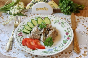 Куриная печень в йогурте