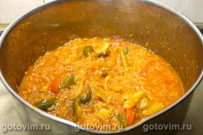 Лечо из болгарского перца с рисом на зиму