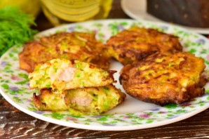 Ленивые беляши из кабачков с мясным фаршем Ленивые беляши из кабачков с мясным фаршем