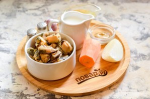 Мидии в сливочно-горчичном соусе