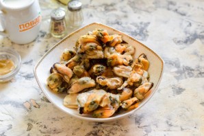 Мидии в сливочно-горчичном соусе