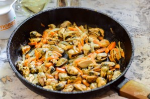 Мидии в сливочно-горчичном соусе