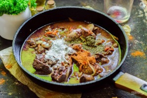 Печень в гранатовом соусе