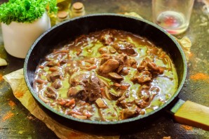 Печень в гранатовом соусе