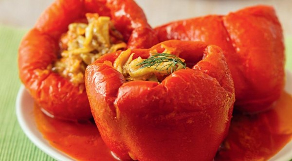 Перец, фаршированный баклажанами, пошаговый рецепт с фото Перец, фаршированный баклажанами, пошаговый рецепт с фото