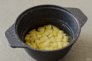 Песочный пирог с грибами и картофелем