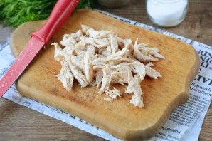 Салат с мясом и свежей капустой