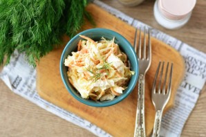 Салат с мясом и свежей капустой