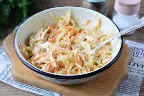 Салат с мясом и свежей капустой