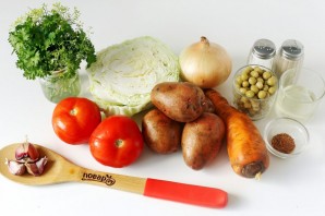 Щи с косервированным зеленым горошком