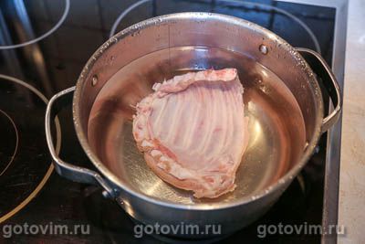 Суп из свиных ребрышек с машем и цветной капустой