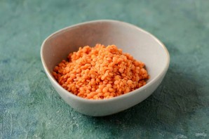 Суп с чечевицей и лисичками