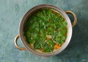 Суп с чечевицей и лисичками