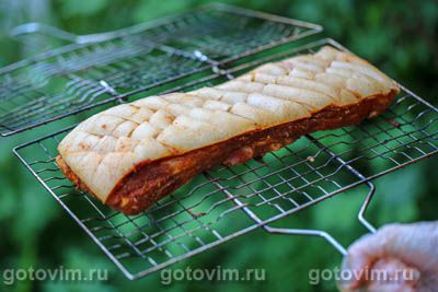 Свиная грудинка на решетке (на мангале)