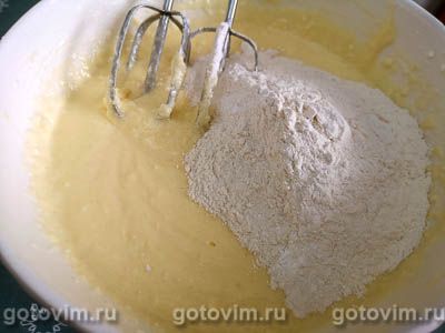 Творожный пирог с грушей