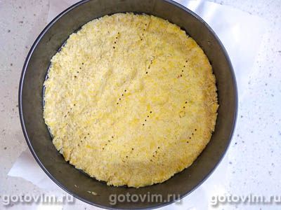 Творожный пирог с персиками и воздушной меренгой Творожный пирог с персиками и воздушной меренгой