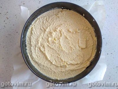 Творожный пирог с персиками и воздушной меренгой Творожный пирог с персиками и воздушной меренгой