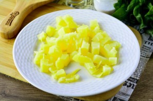 Баварский салат с охотничьими колбасками Баварский салат с охотничьими колбасками