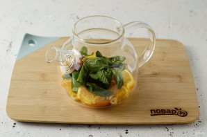 Чай с мятой и апельсином