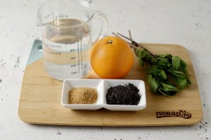 Чай с мятой и апельсином